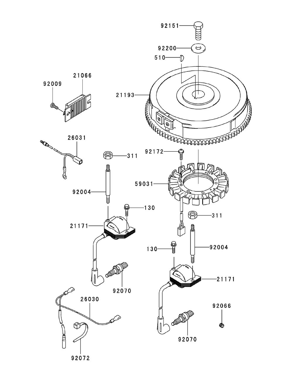 Fh641v-Aw04 Electric Equipment Diagram and Parts List for ENFORCER48 53AI3AGV750-21HP Cub Cadet Lawn Tractor
